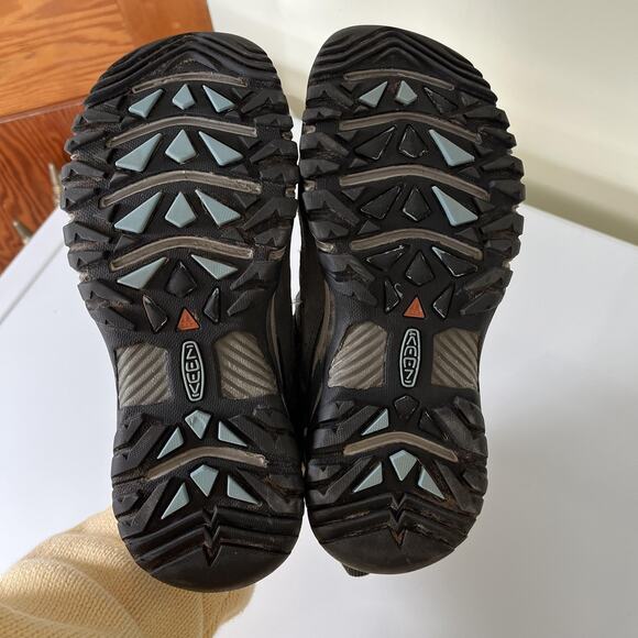 KEEN Targhee II Waterproof Hiking Shoes Womens Size 7 Brown Gray Leather Trail - Picture 8 of 10